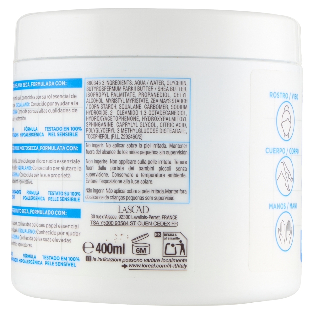 Mixa Ceramide Protect Crema Idratante Rinforzante 400 ml